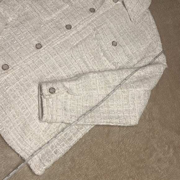 ZARA Oversized Tweed Suit Jacket - Picture 10 of 12